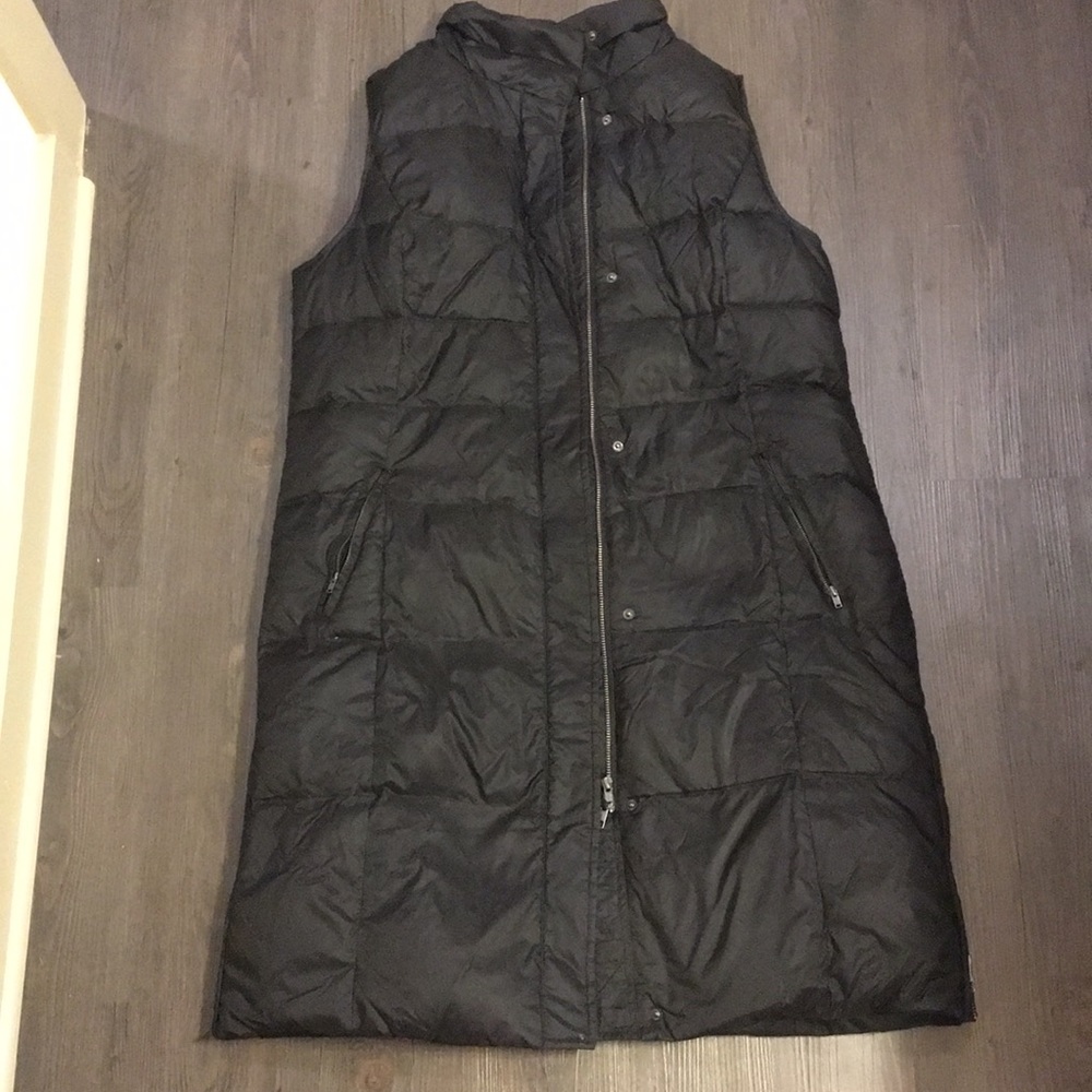 Long down vest